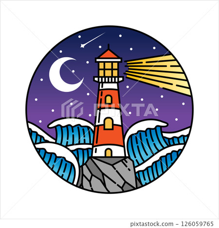 natural scenery in the frame illustration natural scenery in the frame illustration 126059765