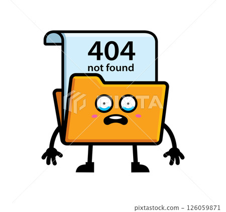 File folder mascot character design vector File folder mascot character design vector 126059871