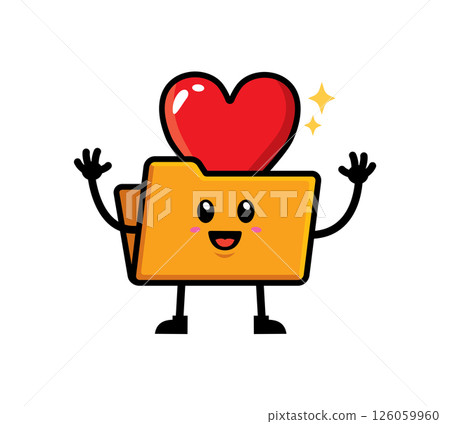 File folder mascot character design vector File folder mascot character design vector 126059960