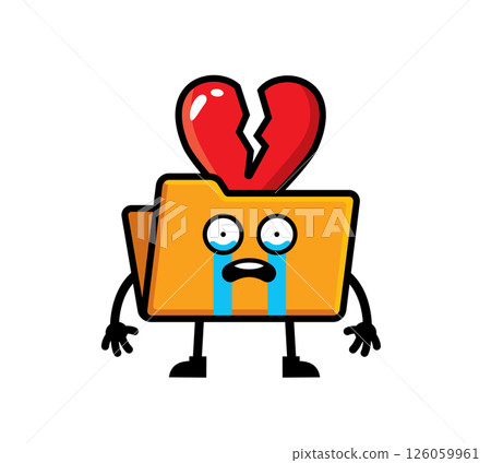 File folder mascot character design vector 126059961