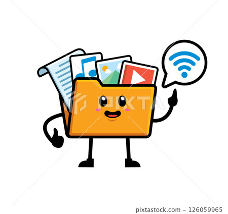 File folder mascot character design vector 126059965