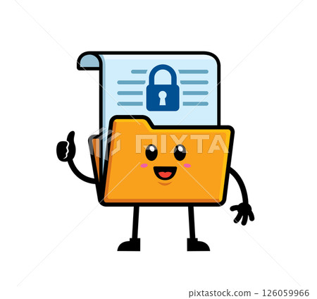 File folder mascot character design vector 126059966