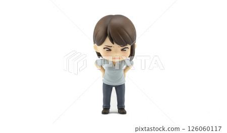 一位患有背痛的婦女的插圖 一位患有背痛的婦女的插圖 126060117