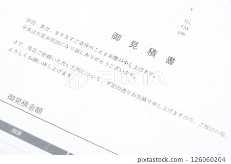 Prior to the start of a transaction, we will prepare a quotation for the products or services to be provided. 126060204