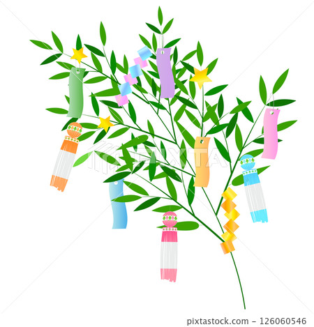 Tanabata bamboo grass strip decoration icon 126060546