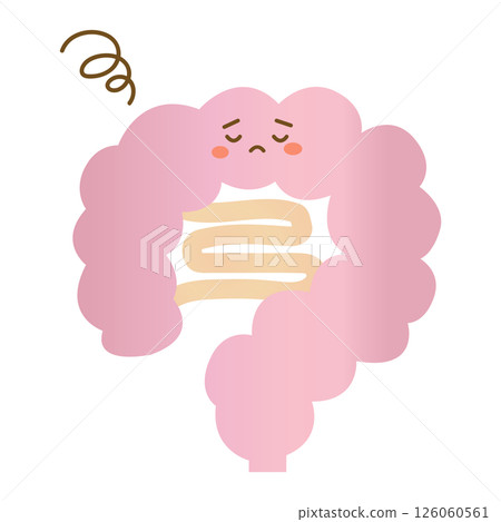 Illustration of a sick intestine 126060561