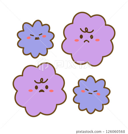 Bacteria, intestinal bacteria, bad bacteria, line drawing 126060568