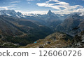 Stunning panoramic view of the Matterhorn from Blauherd, Switzerland 126060726