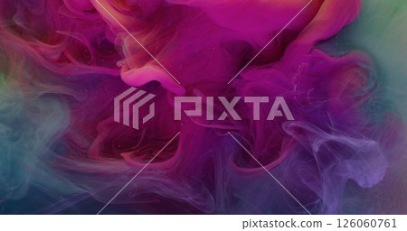 Watercolor explosion. Smoke blow. Mystic dye color stream splash in fog water. Purple pink paint blur wave storm abstract background. Watercolor explosion. Smoke blow. Mystic dye color stream splash in fog water. Purple pink paint blur wave storm abstract background. 126060761