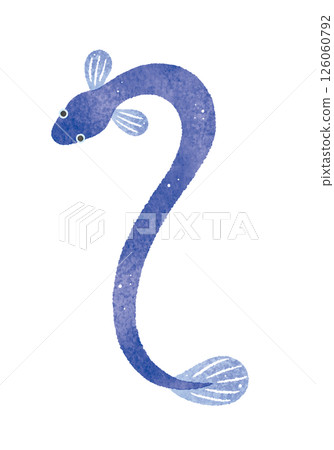 鰻魚,鰻魚,鰻魚,水彩插圖 鰻魚,鰻魚,鰻魚,水彩插圖 126060792