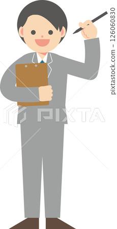 Men in suit with clipboard Men in suit with clipboard 126060830