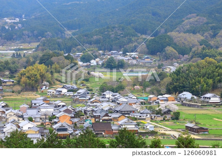 從天櫪之丘眺望飛鳥寺和田園風光 126060981