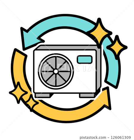 A simple illustration of a beautiful air conditioner A simple illustration of a beautiful air conditioner 126061309