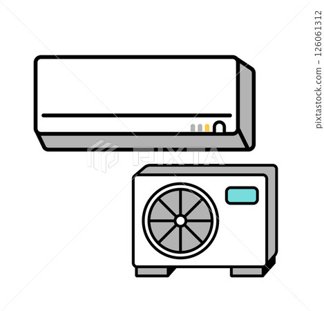 Air conditioner simple illustration Air conditioner simple illustration 126061312