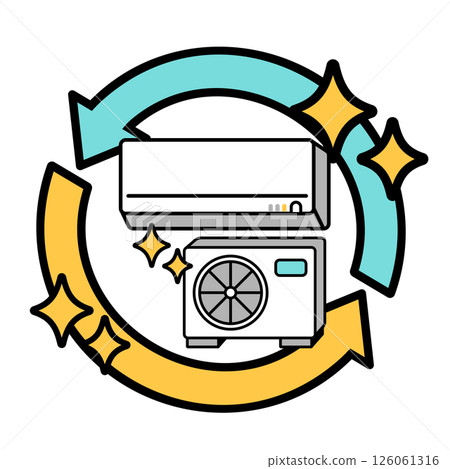 A simple illustration of a beautiful air conditioner A simple illustration of a beautiful air conditioner 126061316