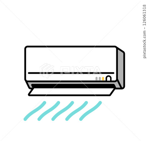 Air conditioner simple illustration Air conditioner simple illustration 126061318