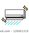漂亮空調的簡單插畫 126061319