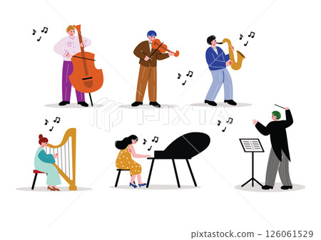 People playing musical instruments 126061529