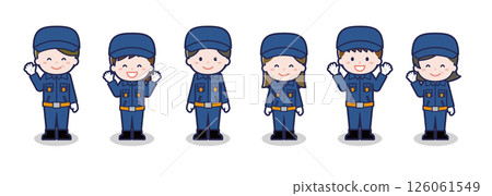 Various people set _ smile _ firefighter Various people set _ smile _ firefighter 126061549