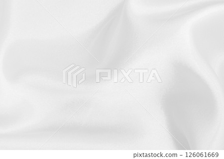 White fabric texture for background and design, beautiful pattern of silk or linen. 126061669