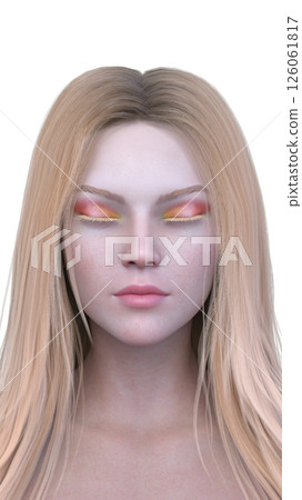 女人的臉的特寫 126061817