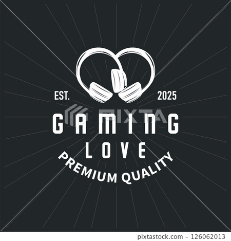 modern design concept of gamer headset logo, music headset for gamers esport illustration of game product templet symbol, shop, business brand, game team, with modern minimalist silhouette modern design concept of gamer headset logo, music headset for gamers esport illustration of game product templet symbol, shop, business brand, game team, with modern minimalist silhouette 126062013