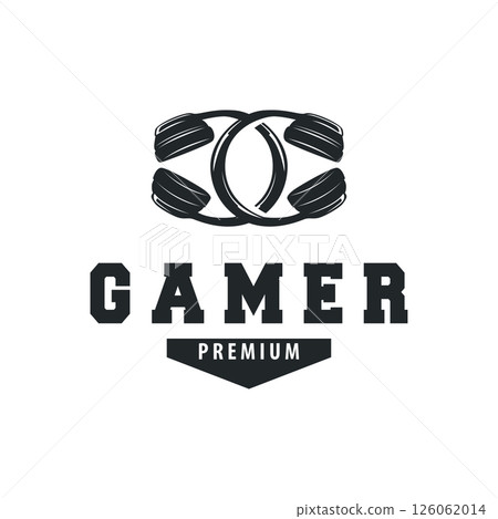 modern design concept of gamer headset logo, music headset for gamers esport illustration of game product templet symbol, shop, business brand, game team, with modern minimalist silhouette modern design concept of gamer headset logo, music headset for gamers esport illustration of game product templet symbol, shop, business brand, game team, with modern minimalist silhouette 126062014