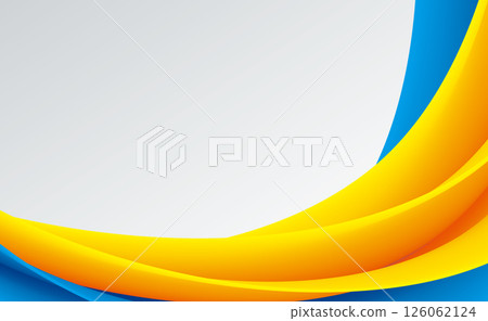 Yellow and blue three-dimensional abstract background banner advertising poster flyer material picture 126062124