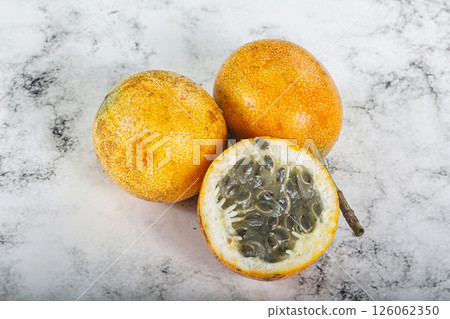 Yellow tropical passion fruit - Granadilla Yellow tropical passion fruit - Granadilla 126062350