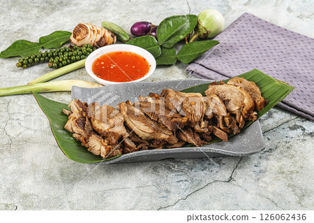 Asian cuisine Baked duck breast Asian cuisine Baked duck breast 126062436