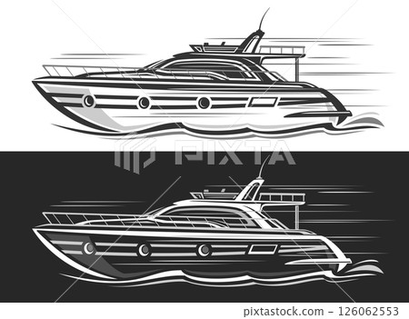 Vector logo for Speed Boat Vector logo for Speed Boat 126062553
