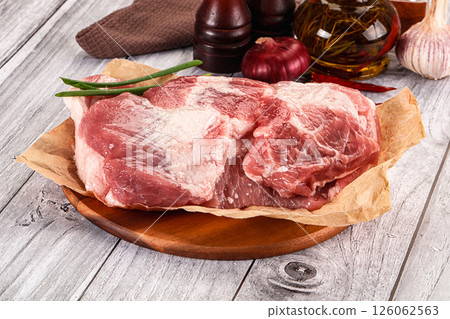 Raw pork shoulder for cooking Raw pork shoulder for cooking 126062563