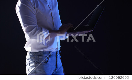 People working together and sharing ideas in a modern business environment. 126062693