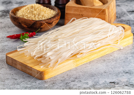 Raw dry pho noodles for cooking 126062788