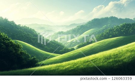 beautiful landscape with mountains beautiful landscape with mountains 126063359