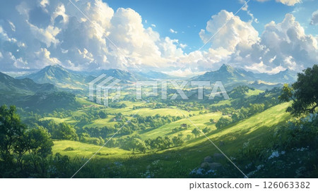 beautiful mountain landscape in summer beautiful mountain landscape in summer 126063382