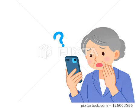 Elderly people, smartphones, problems 126063596