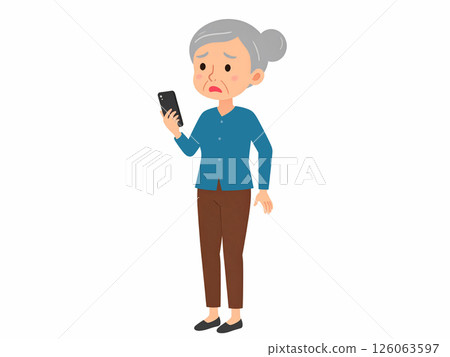 Elderly people, smartphones, problems Elderly people, smartphones, problems 126063597
