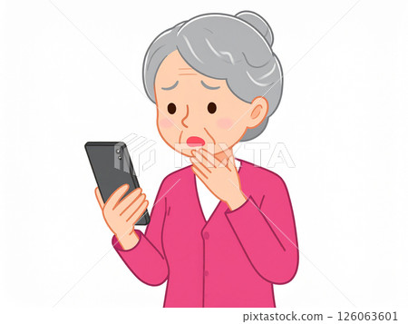 Elderly people, smartphones, problems 126063601