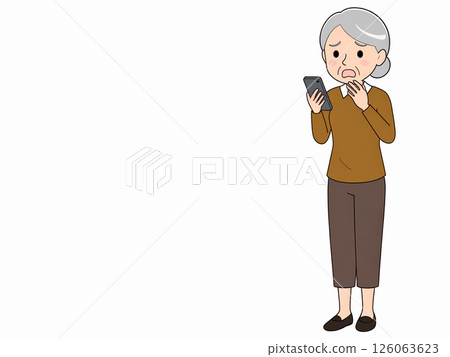 Elderly people, smartphones, problems 126063623