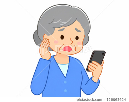 Elderly people, smartphones, problems 126063624