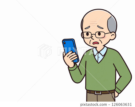 Elderly people, smartphones, problems 126063631