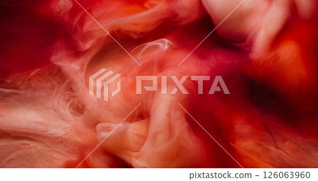 Wave texture. Splash paint mix. Defocused purple orange pink color fume chemical sparkling shimmer fluttering on abstract art background. 126063960