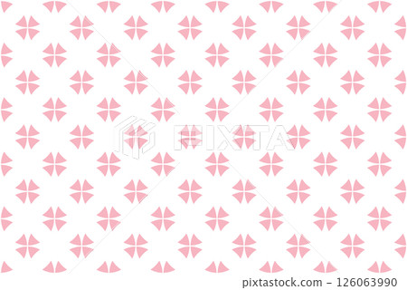 Symmetrical pattern in Toki-iro (traditional Japanese color) - Cute flower-like colors_1 126063990