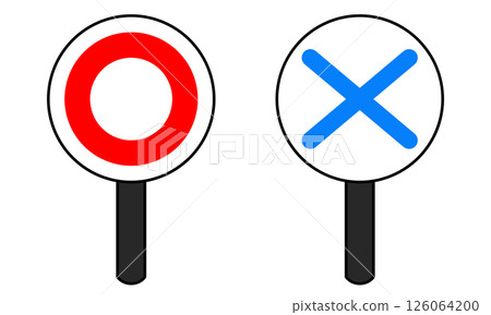 Illustration of circles and crosses Illustration of circles and crosses 126064200