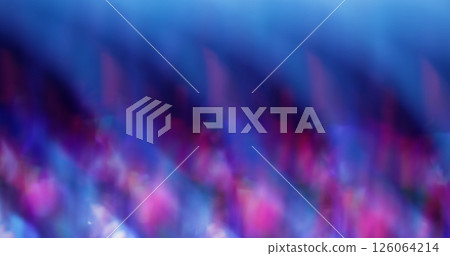 Defocused glint. Glimmer ray. Abstract gleaming lens flare on blurred art blue pink luminous light waves background. Defocused glint. Glimmer ray. Abstract gleaming lens flare on blurred art blue pink luminous light waves background. 126064214