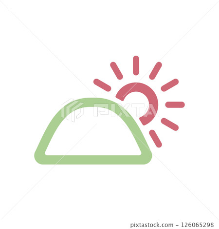 從山上看到的日出圖示插圖 126065298