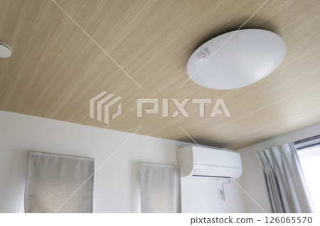 Room with wooden ceiling Room with wooden ceiling 126065570