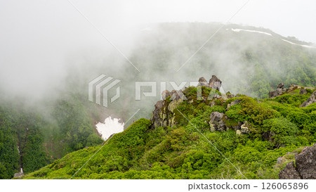 Mount Myoko shrouded in mist 126065896