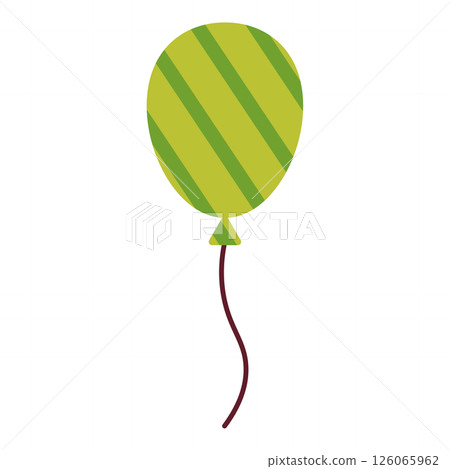 Green striped balloon 126065962
